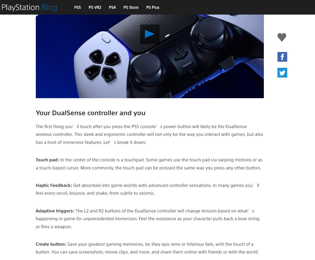 PlayStation官方博客发布全新PS5用户指南