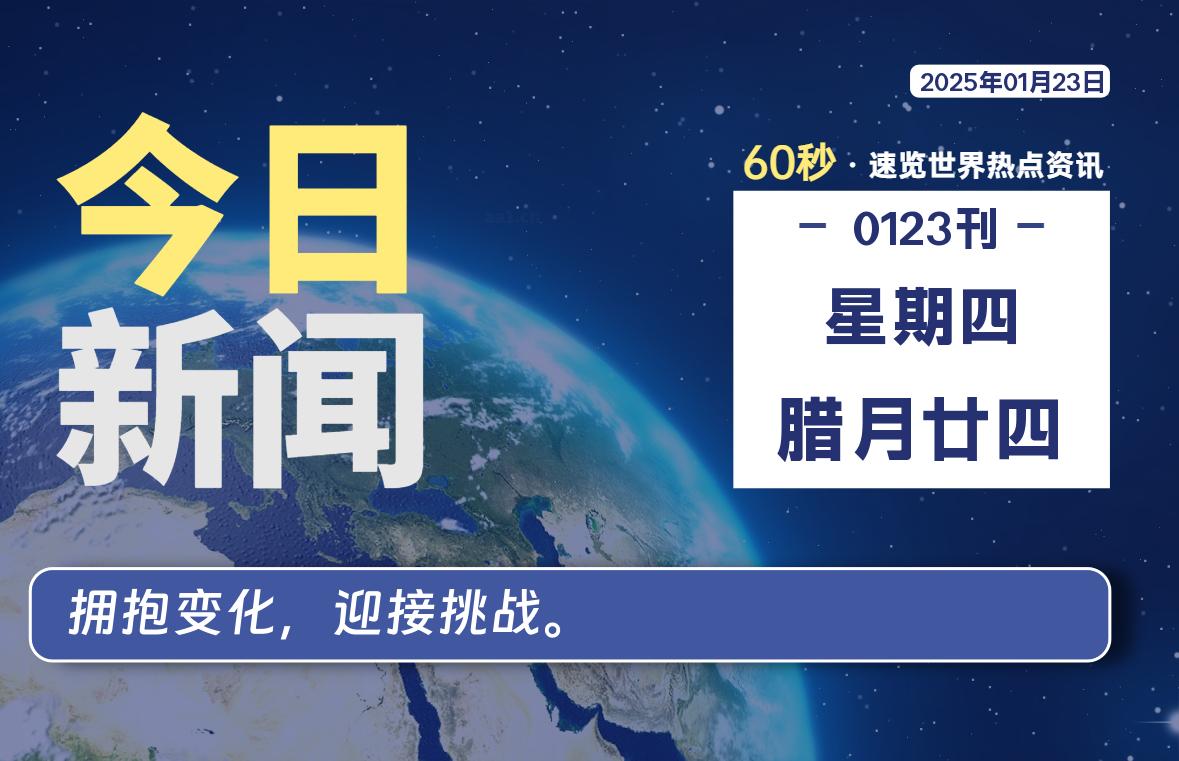 01月23日，星期四, 在这里2Q带你60秒读懂全世界！-2Q博客